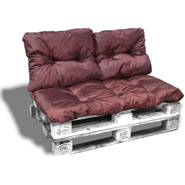 KIT COUSSINS PALETTE OUTDOOR complet 1 assise+3 dossiers 120*80 cm