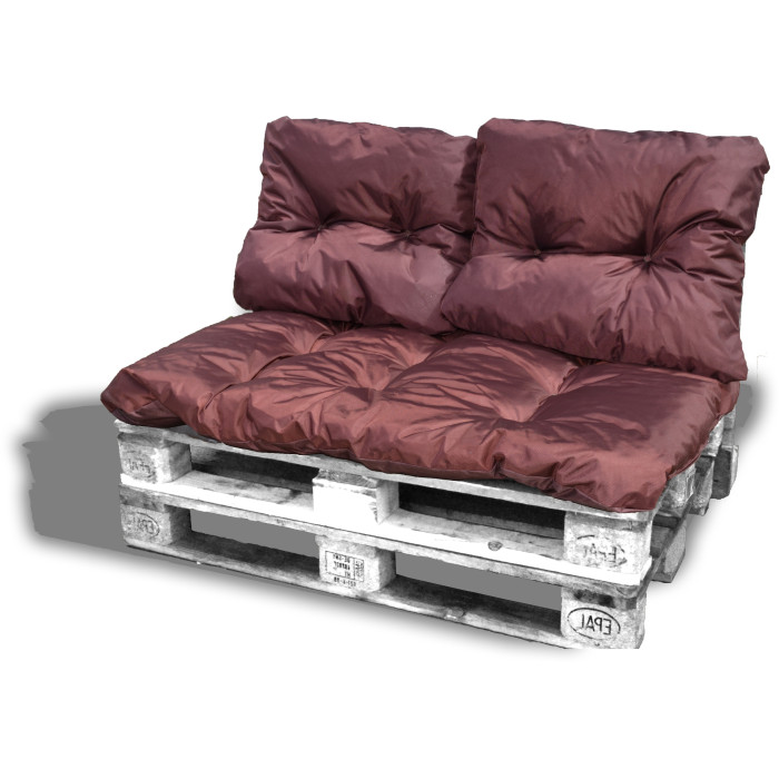 KIT COUSSINS PALETTE OUTDOOR complet 1 assise+3 dossiers 120*80 cm