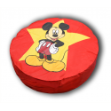 pouf mickey disney geant  rouge 110 cm de diametre