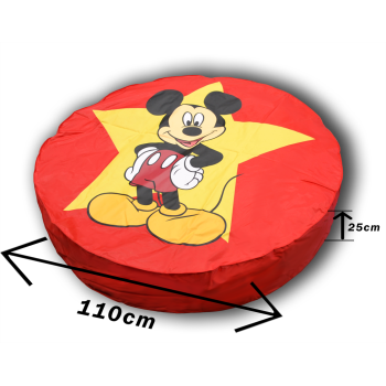 pouf mickey disney geant  rouge 110 cm de diametre 2