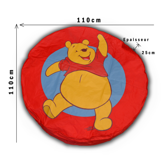 pouf mickey disney geant  vert 110 cm de diametre