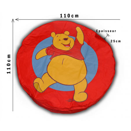 pouf mickey disney geant  vert 110 cm de diametre