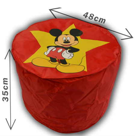 pouf rouge  mickey mousse top model disney 