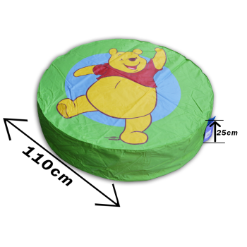 pouf mickey disney geant  vert 110 cm de diametre 2