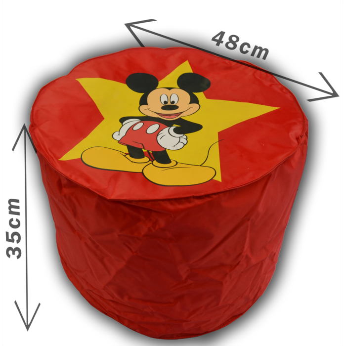 pouf rouge  mickey mousse top model disney