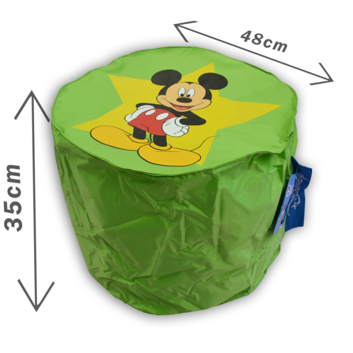 pouf mickey disney geant  vert 110 cm de diametre