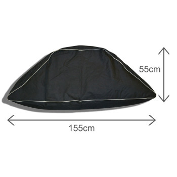 pouf sac assise banane noir 2
