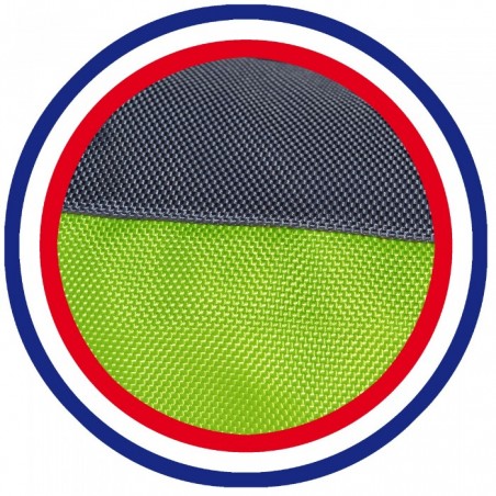 Coussin de chien reversible gris vert lavable fabrication française
