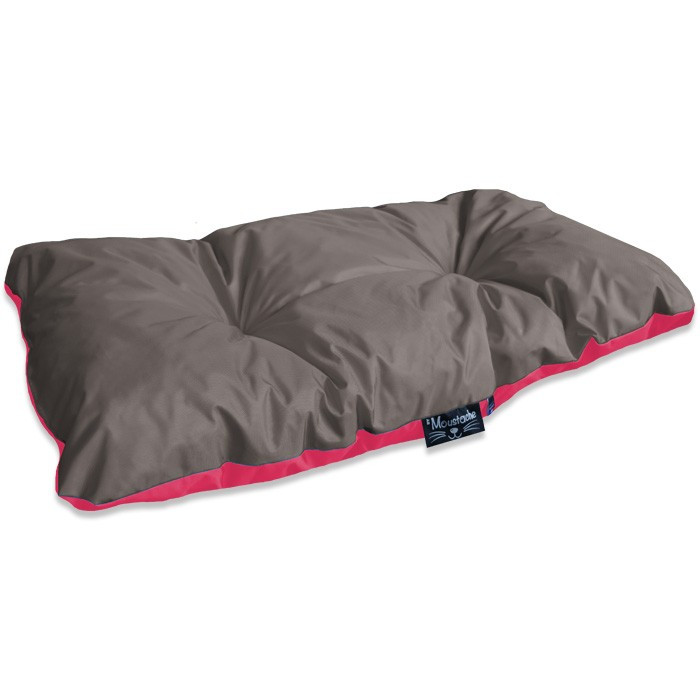 Coussin Chien imperméable taupe fuschia 105x60