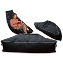 pouf sac assise banane noir