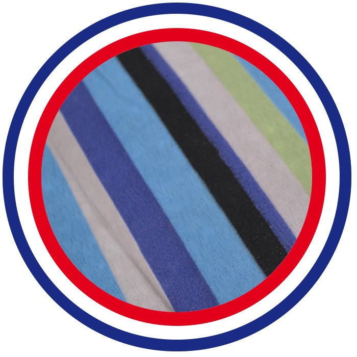 Pouf poire adulte bleu rayé