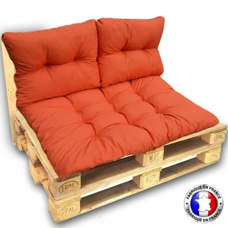 Kit coussins pour canape euro palettes 120x80 cm - épaisseur 17
