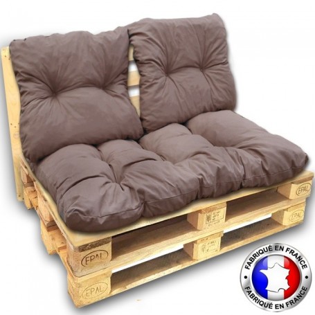 Kit coussins pour canape euro palettes 120x80 cm - épaisseur 17