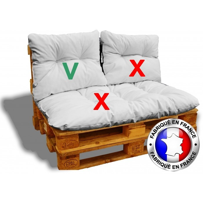 Kit coussins pour canape euro palettes 120x80...