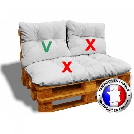 Kit coussins pour canape euro palettes 120x80 cm - épaisseur 17