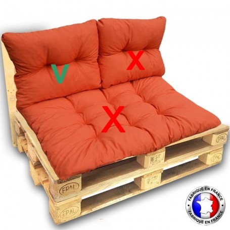 Kit coussins pour canape euro palettes 120x80 cm - épaisseur 17