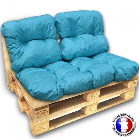 Kit coussins palette imperméable 120x80 waterproof