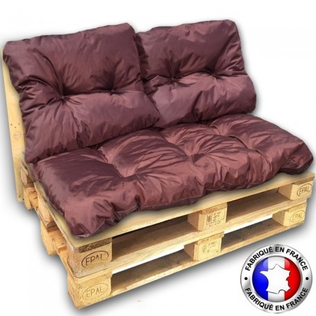 Kit coussins palette imperméable 120x80 waterproof