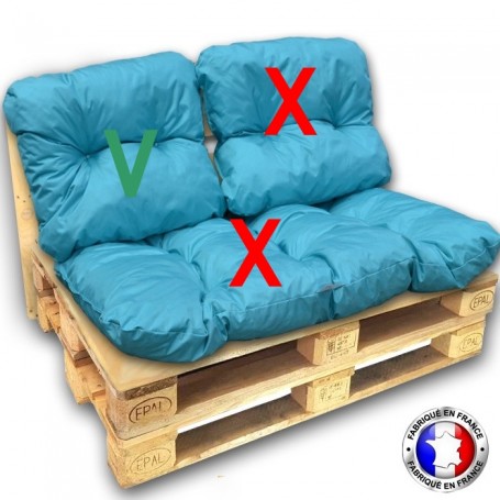 Kit coussins palette imperméable 120x80 waterproof