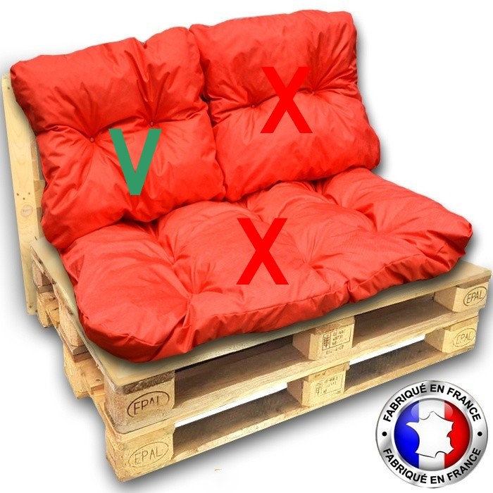 Kit coussins palette imperméable 120x80 waterproof