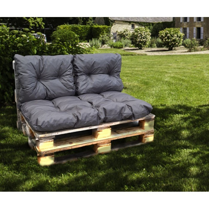 Kit coussins palette imperméable 120x80 waterproof