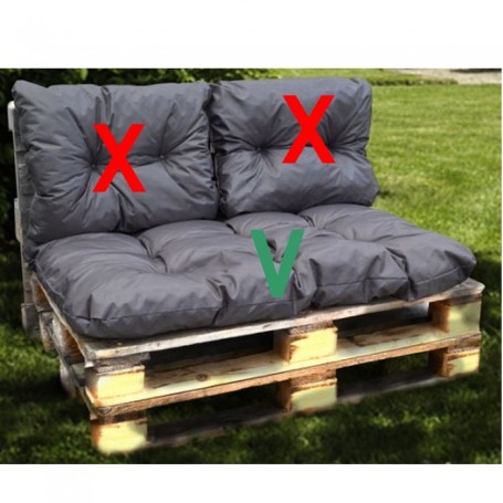 Kit coussins palette imperméable 120x80 waterproof