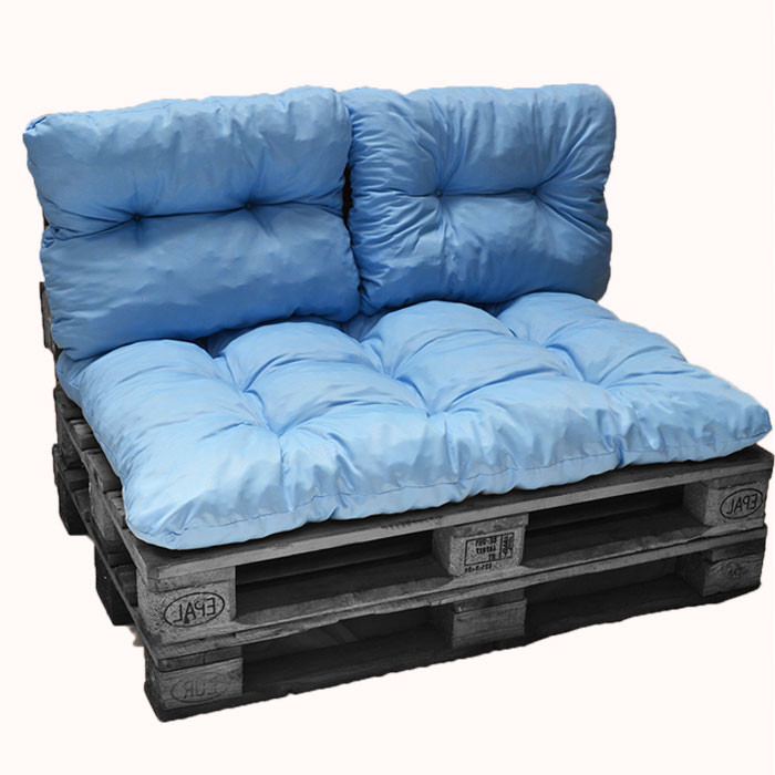 Kit de 3 coussins palette bleu clair