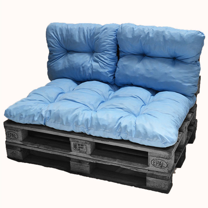 Kit de 3 coussins palette bleu clair