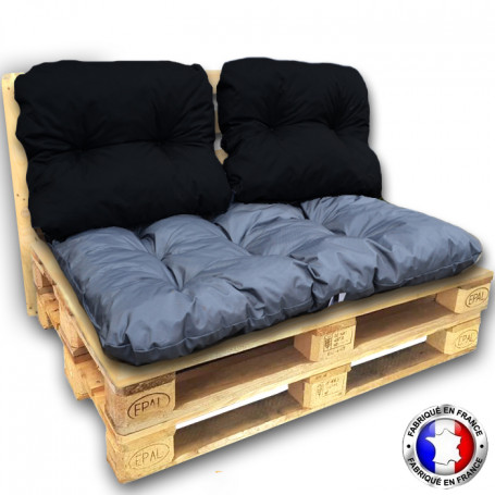 Kit coussins palette imperméable 120x80 waterproof