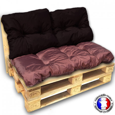 Kit coussins palette imperméable 120x80 waterproof