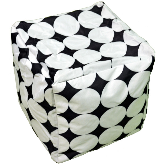 Pouf cube noir et blanc