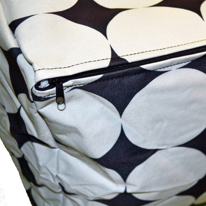 Pouf cube noir et blanc