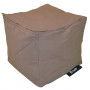 Pouf cube marron