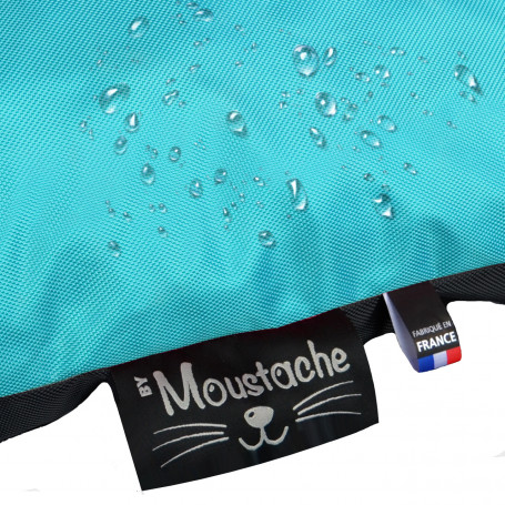 Coussin de chien imperméable noir bleu turquoise lavable