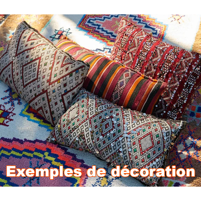 Coussins blancs pour décoration salon oriental