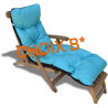 Choix B* -  Coussin bain de soleil imperméable et réversible Turquoise/Noir PES haute qualité
