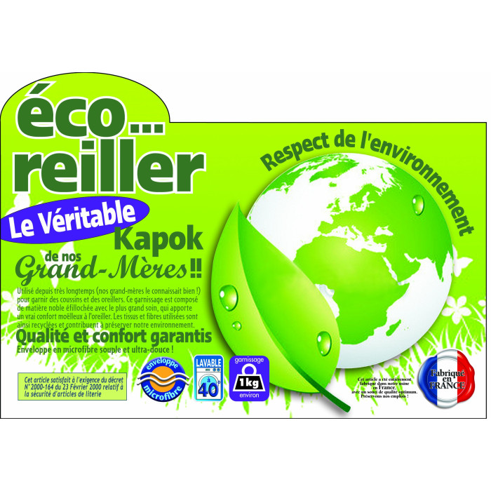 Lot de 3 oreillers Eco 60x60 cm