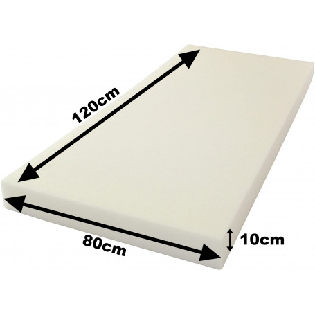 Plaque en mousse polyéther 120x80x10 cm