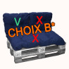 Choix B* - Coussin dossier palette bleu marine