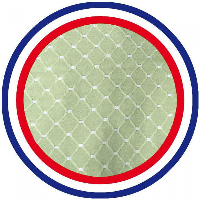 Coussin bain de soleil vert avec quadrillage