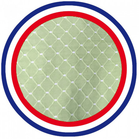 Coussin bain de soleil vert avec quadrillage