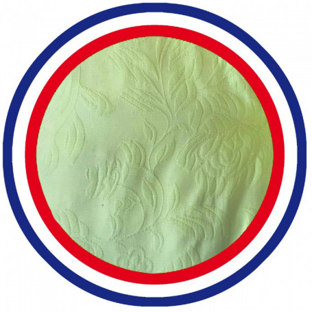 Coussin bain de soleil vert avec motifs de fleurs et feuilles