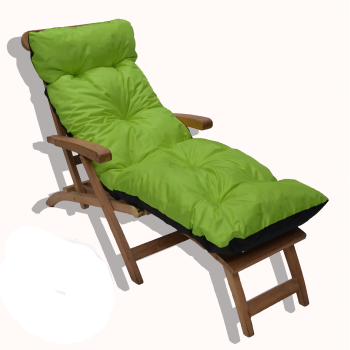 Coussin bain de soleil imperméable réversible anis noir