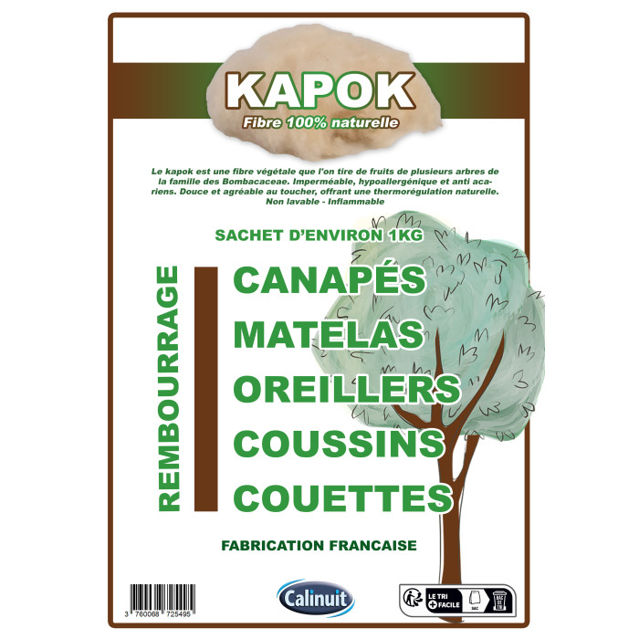 Fibre naturelle Kapok pour rembourrage - Sac de...