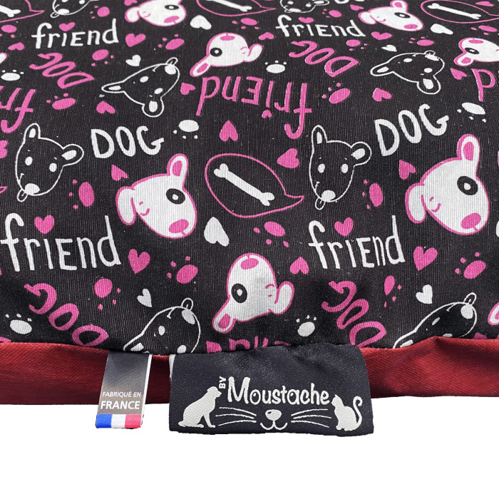 Maxi coussin pour chien Dog Friend rose 110x65 cm