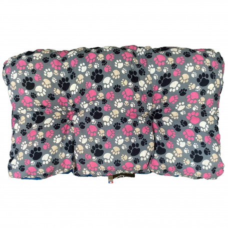 Maxi coussin pour chien motifs empreintes de pattes 110x65 cm