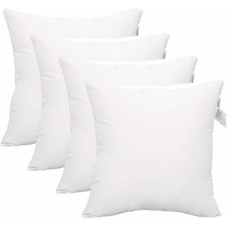 ACCENTHOME Coussins de Remplissage 40 x 40 cm (Lot de 4) - Inserts d'oreiller - Oreillers intérieurs
