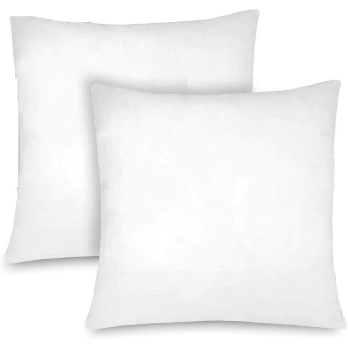 Forentex Lot de 4 Coussins rembourrés en Fibre Souple Anti-Allergique 40 x 40 cm Blanc