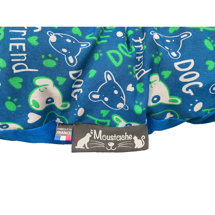 Coussin géant animaux Dog Friend bleu 130x80 cm