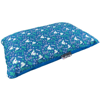 Coussin géant animaux Dog Friend bleu 130x80 cm